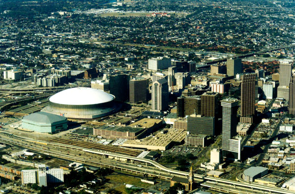 Superdome and downtown New Orleans